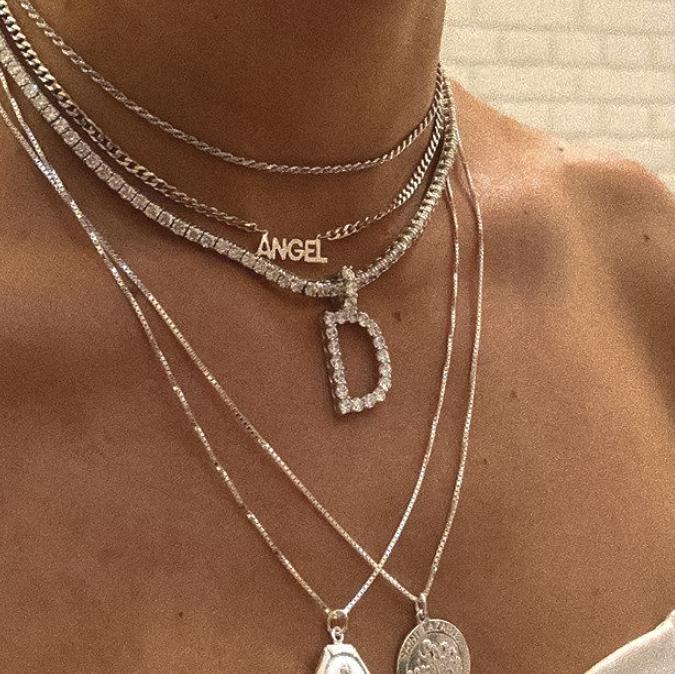 Necklaces Forever CZ Initial Necklace KHLOE JEWELS