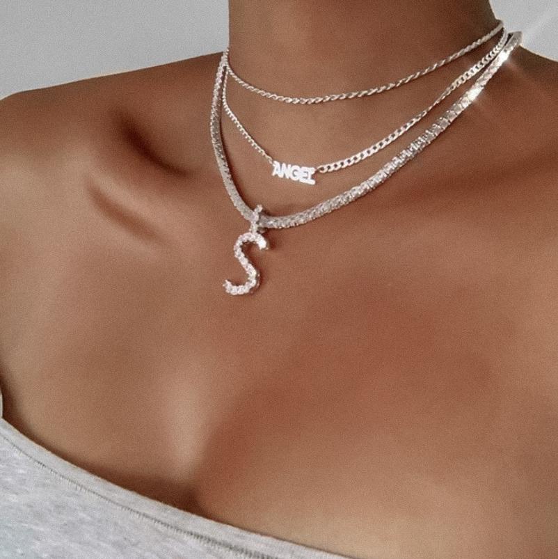Necklaces Forever CZ Initial Necklace KHLOE JEWELS