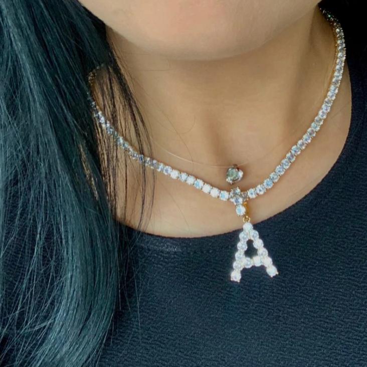 Necklaces Forever CZ Initial Necklace KHLOE JEWELS