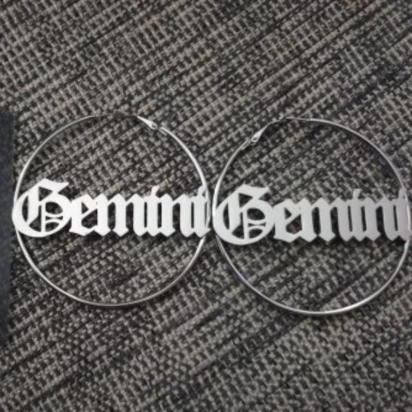 Earrings Gothic Custom Hoop Earrings KHLOE JEWELS Custom Jewelry