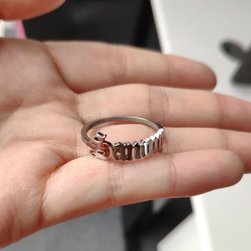 Rings Gothic Custom Name Ring KHLOE JEWELS Custom Jewelry