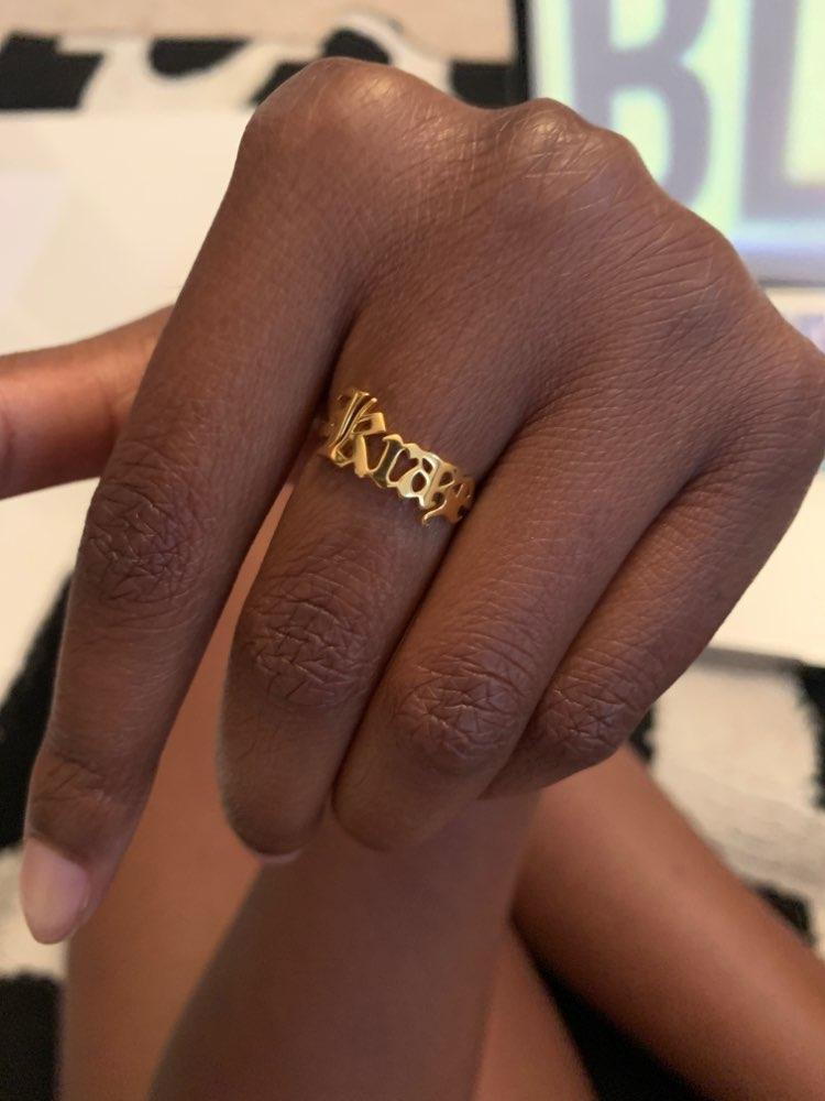 Rings Gothic Custom Name Ring KHLOE JEWELS Custom Jewelry