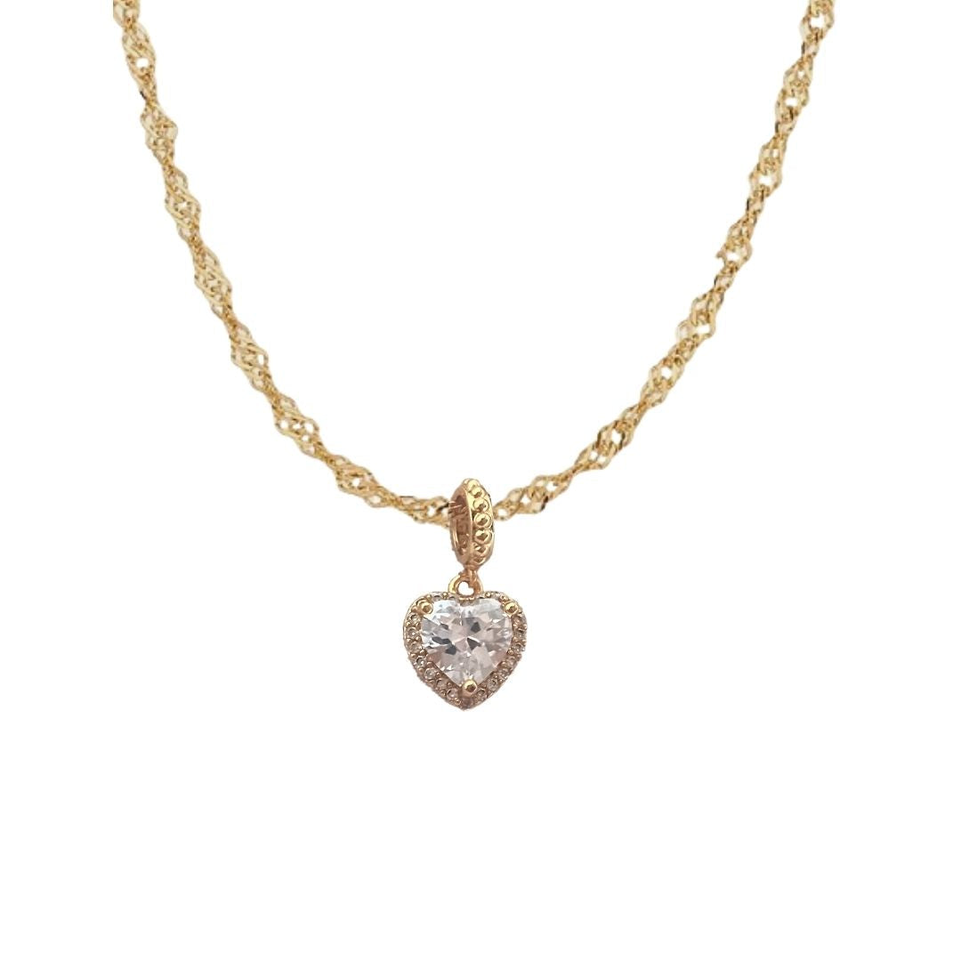 Necklaces Heart Of Glass Necklace KHLOE JEWELS