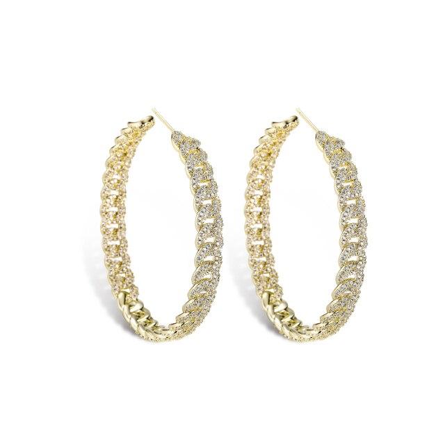 Earrings Iced Out Cuban Earrings KHLOE JEWELS