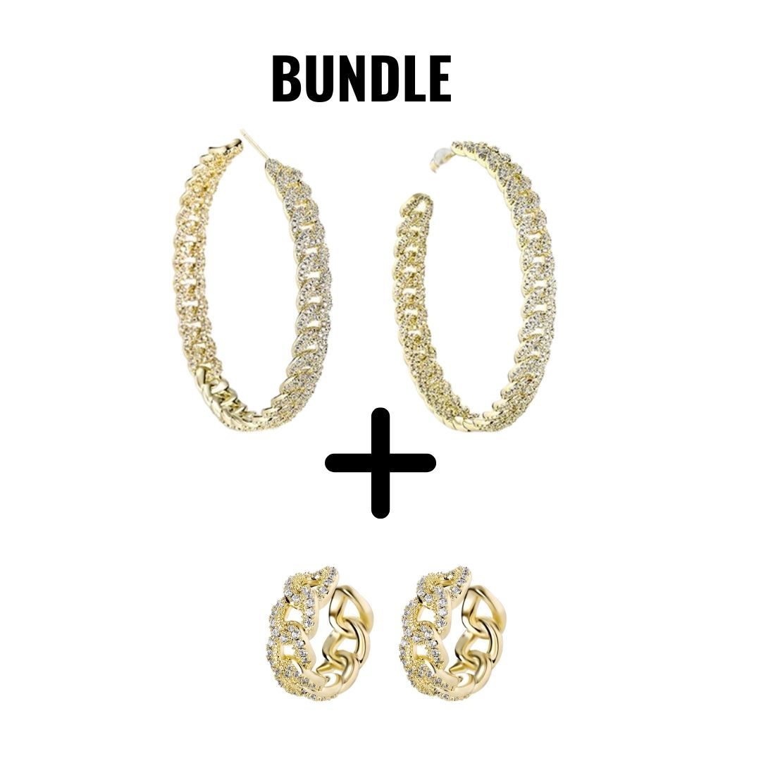 Earrings Iced Out Cuban Earrings KHLOE JEWELS