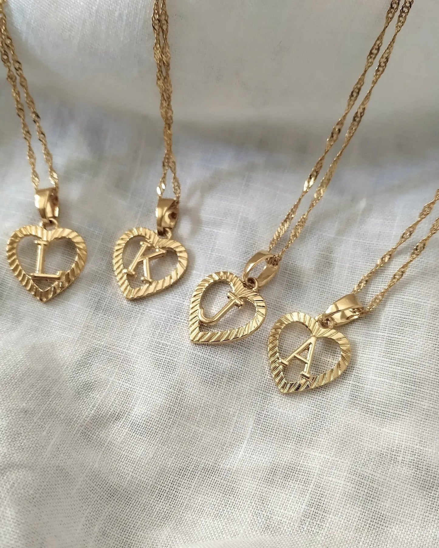 Necklaces Initial Heart Necklace KHLOE JEWELS