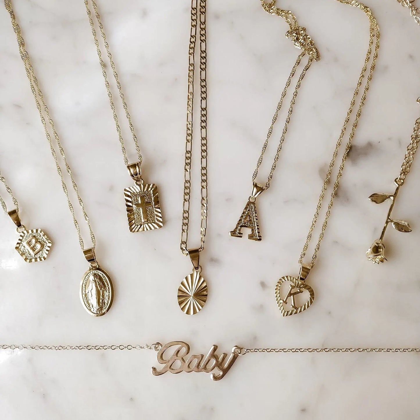 Necklaces Initial Heart Necklace KHLOE JEWELS