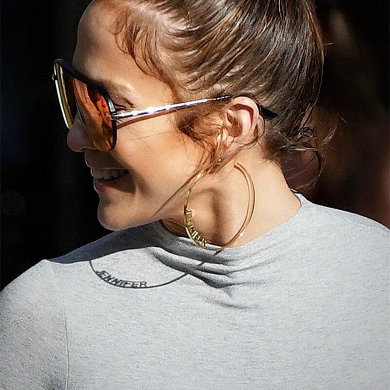 Earrings JLO Edge Custom Name Hoop Earrings KHLOE JEWELS Custom Jewelry