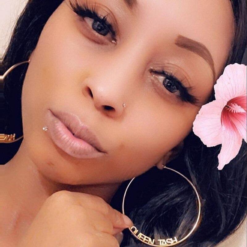 Earrings JLO Edge Custom Name Hoop Earrings KHLOE JEWELS Custom Jewelry