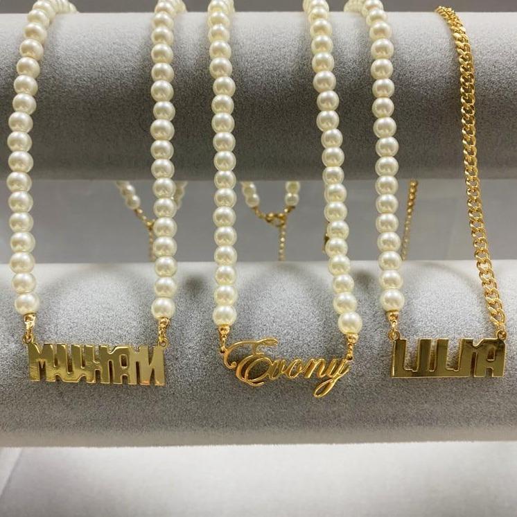 Necklaces Les Perles Custom Name Necklace KHLOE JEWELS Custom Jewelry