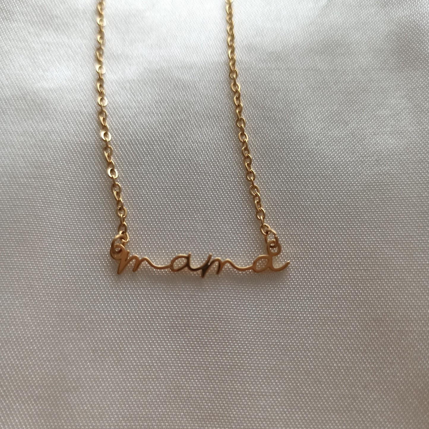 Necklaces Mama Script Necklace KHLOE JEWELS