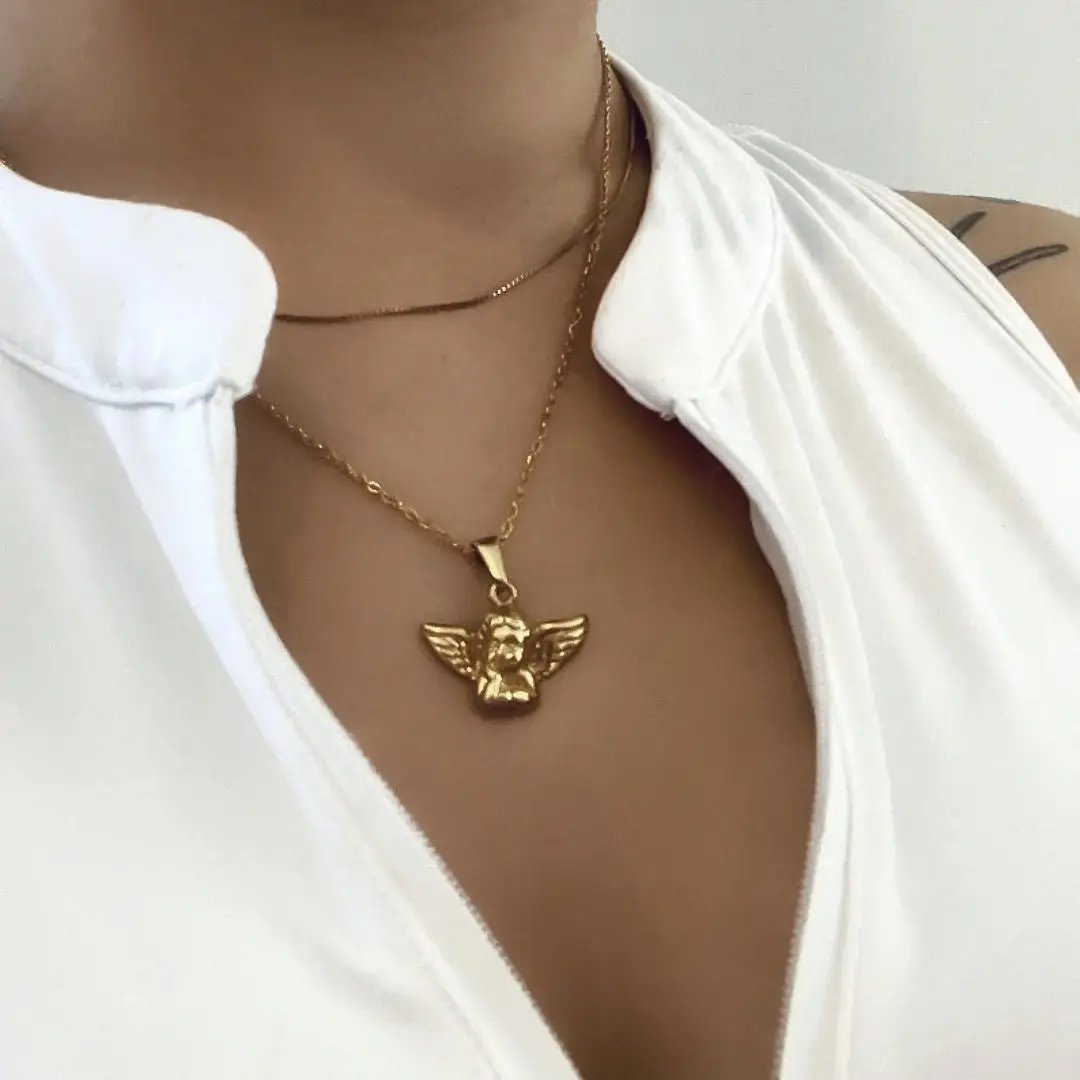 Necklaces Mini Guardian Angel Necklace KHLOE JEWELS