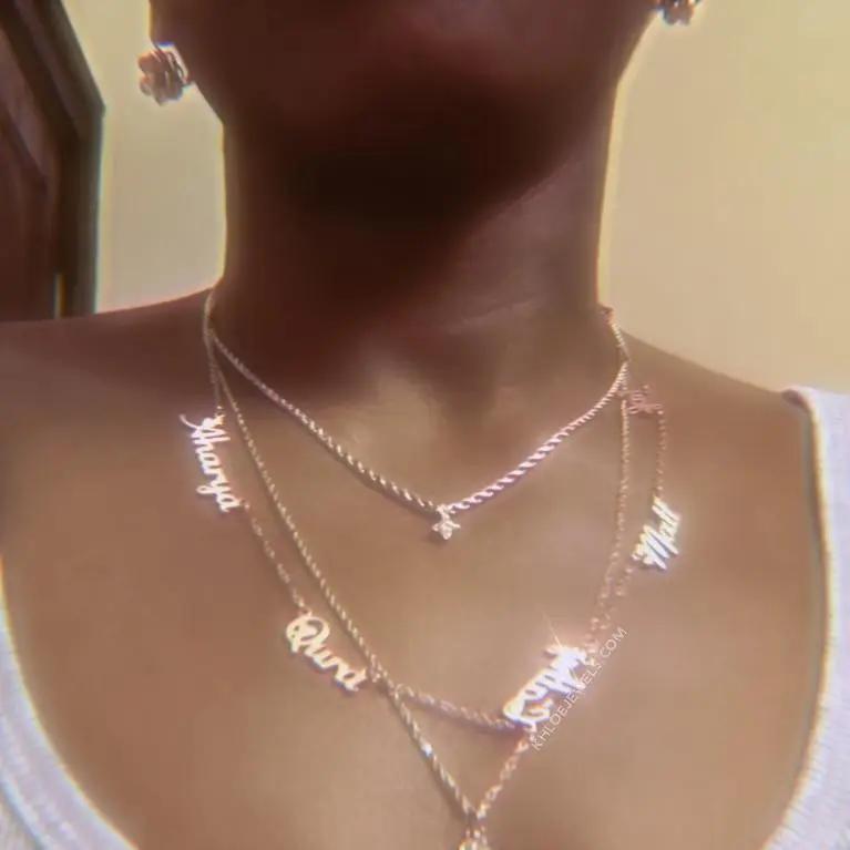 Necklaces Multi Name Custom Choker KHLOE JEWELS Custom Jewelry