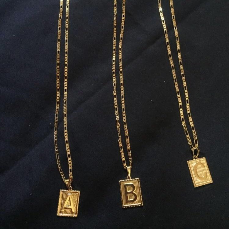 Noble Initial Figaro Necklace KHLOE JEWELS Sale