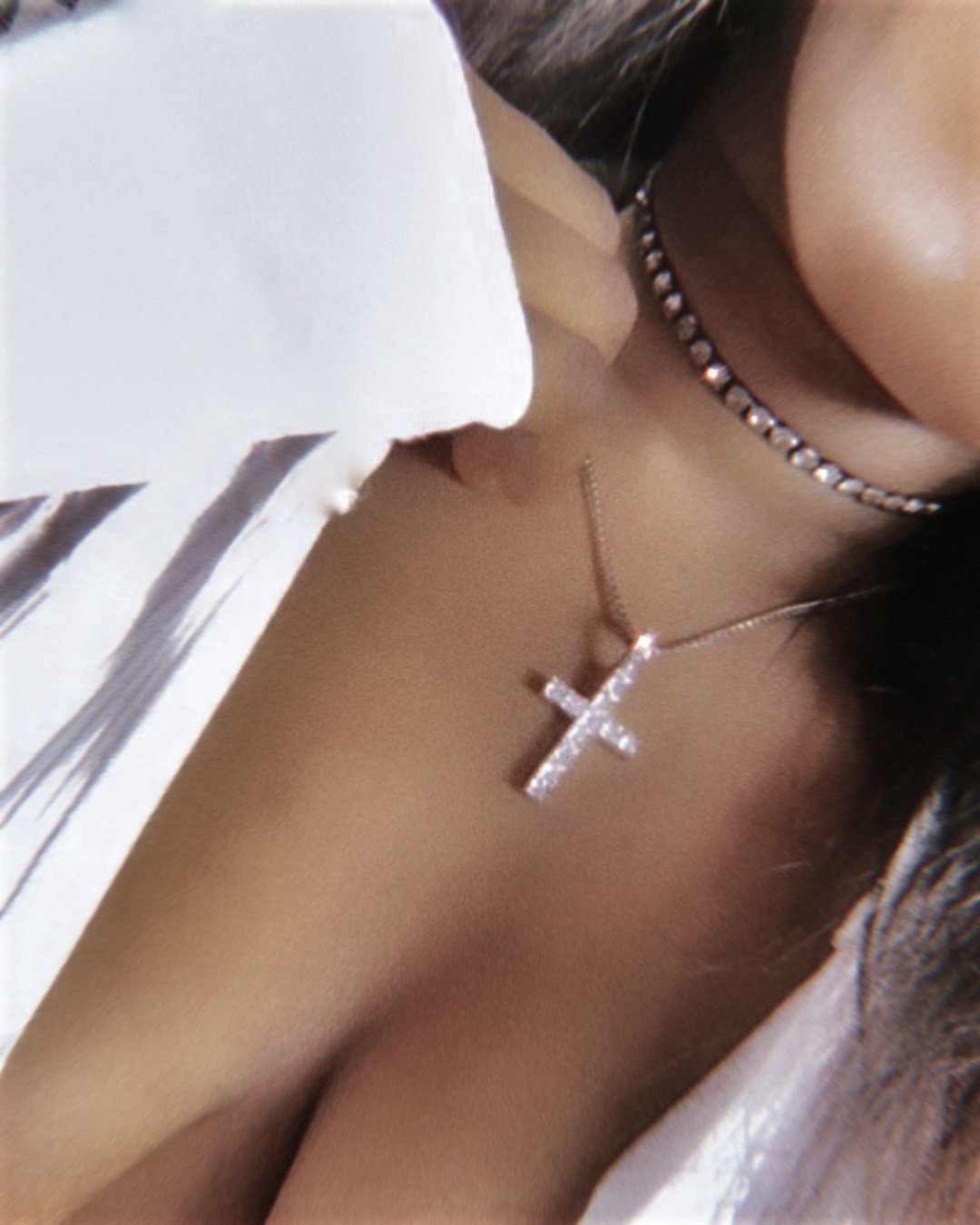 Necklaces Paris CZ Cross Necklace KHLOE JEWELS
