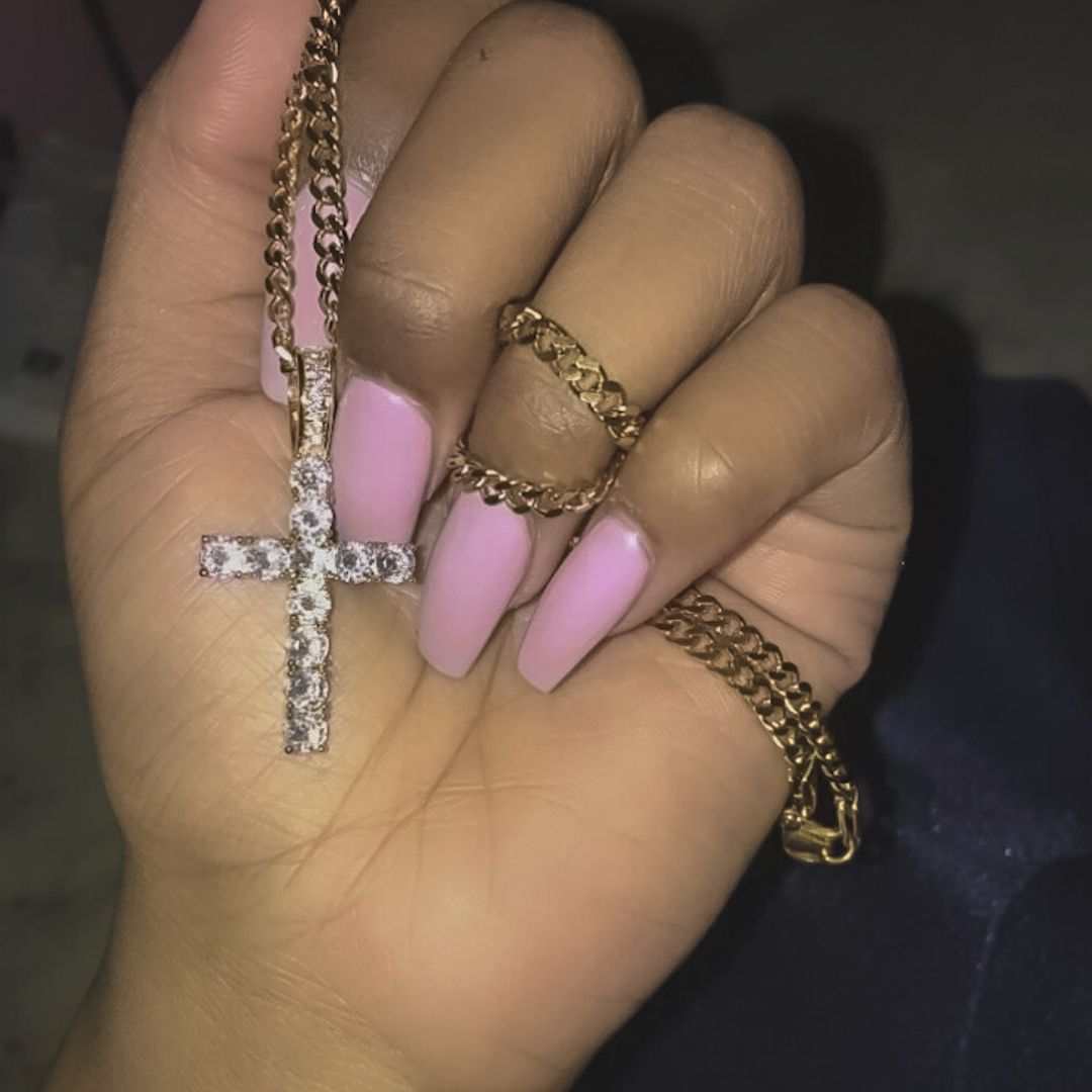 Necklaces Paris CZ Cross Necklace KHLOE JEWELS