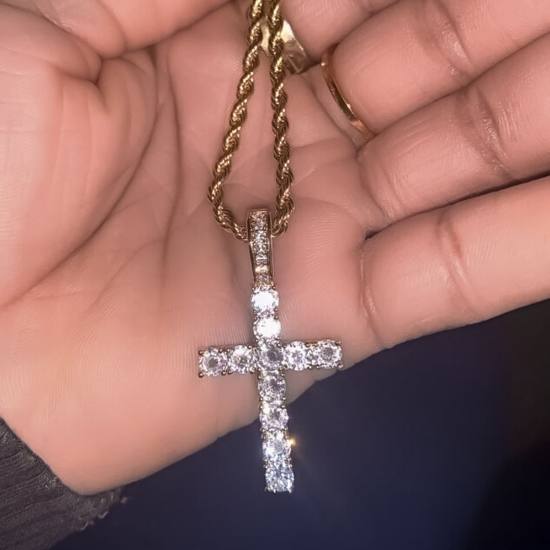 Necklaces Paris CZ Cross Necklace KHLOE JEWELS