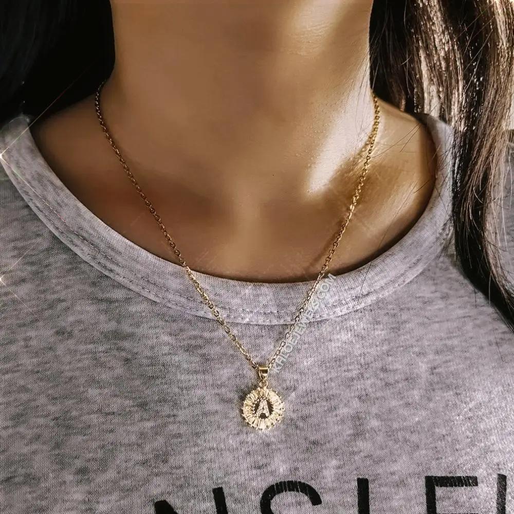 Necklaces Ra CZ Initial Necklace KHLOE JEWELS