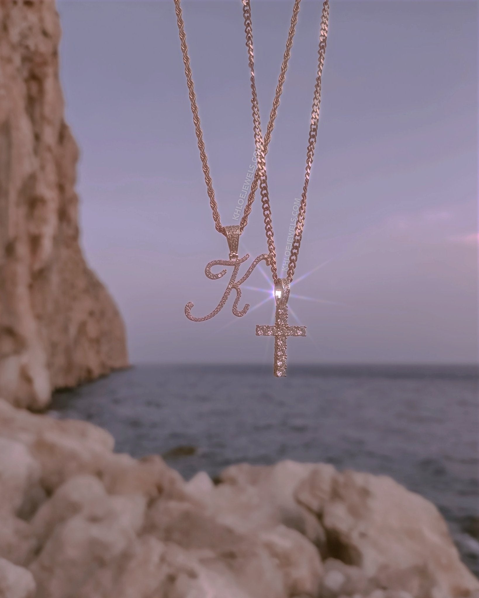 Necklaces Riviera CZ Initial Necklace KHLOE JEWELS
