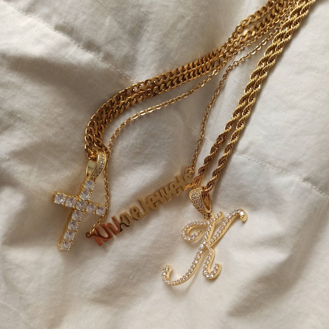 Necklaces Riviera CZ Initial Necklace KHLOE JEWELS