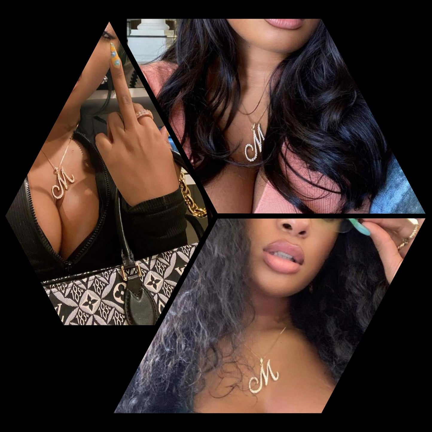 Necklaces Riviera CZ Initial Necklace KHLOE JEWELS