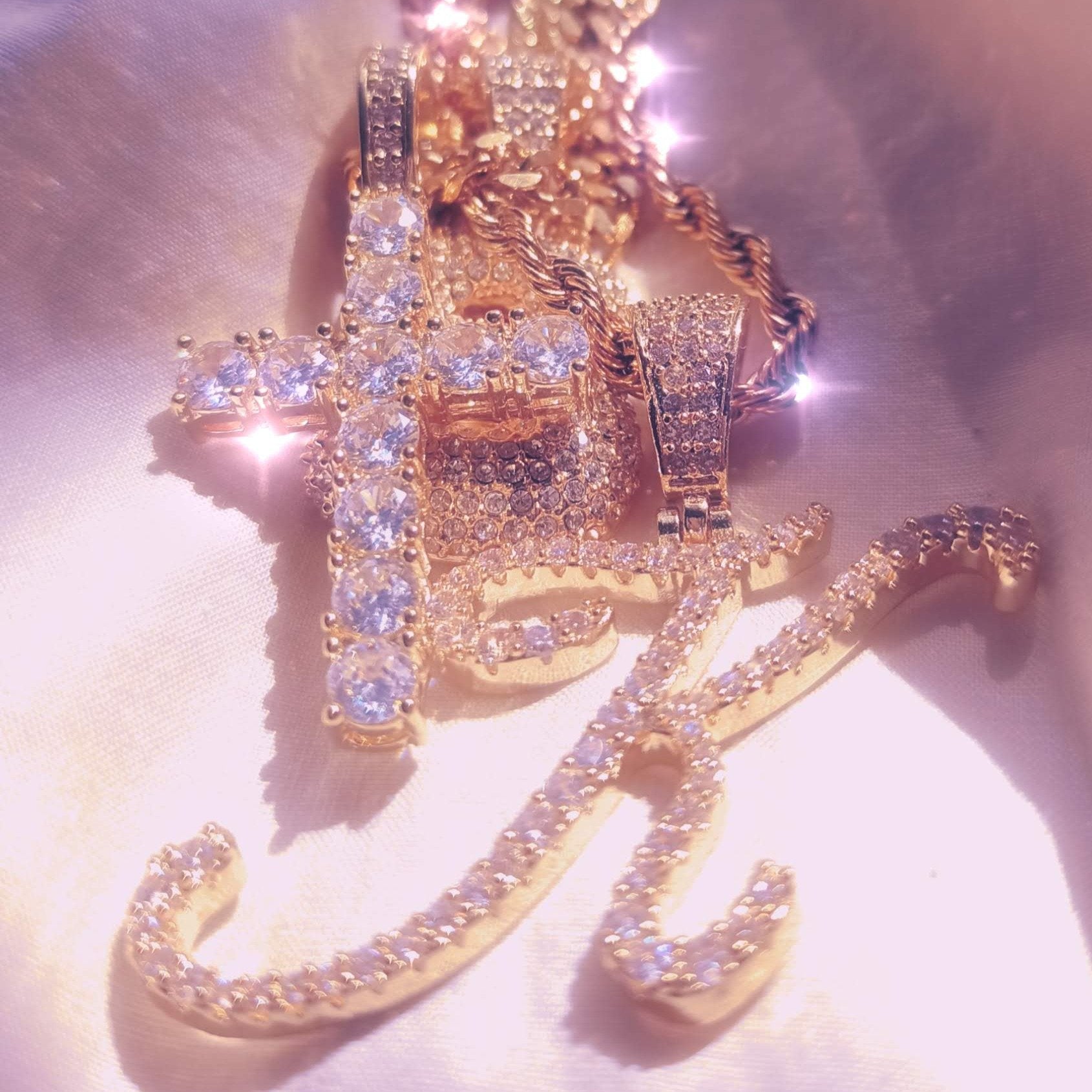 Necklaces Riviera CZ Initial Necklace KHLOE JEWELS