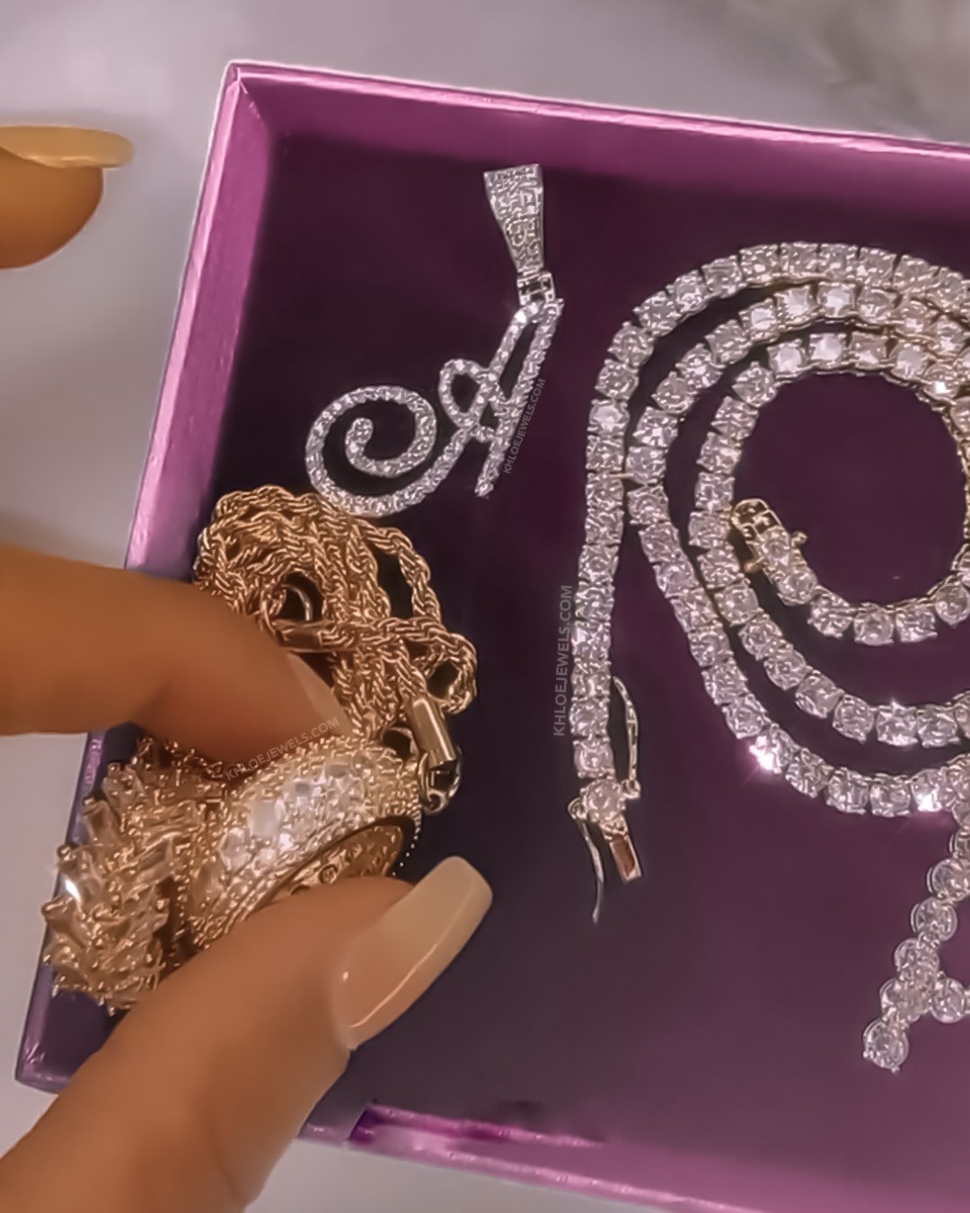 Necklaces Riviera CZ Initial Tennis Chain KHLOE JEWELS