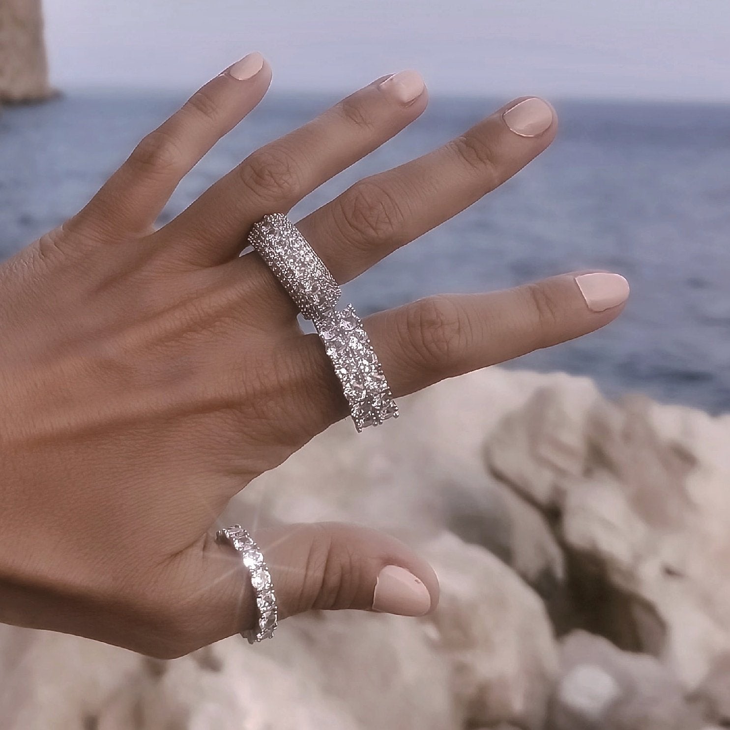 Rings Shoko CZ Double Ring KHLOE JEWELS