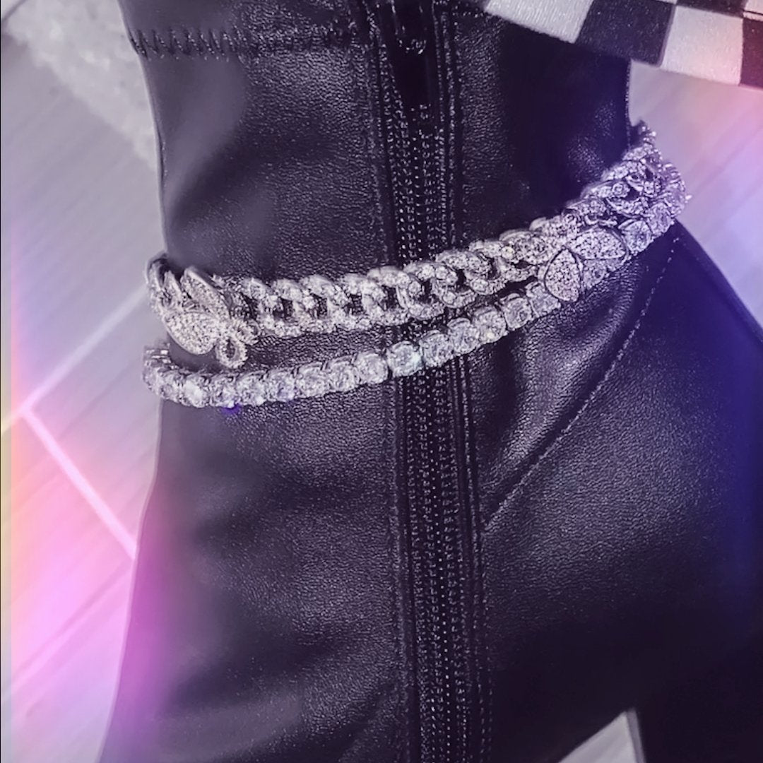 Anklets Tennis Chain Anklet KHLOE JEWELS