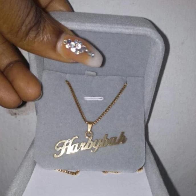 Necklaces Vie Custom Name Box Chain Plunge Necklace KHLOE JEWELS Custom Jewelry