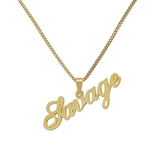 Necklaces Vie Custom Name Box Chain Plunge Necklace KHLOE JEWELS Custom Jewelry