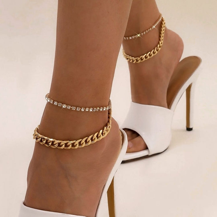 Khloe Jewels Seville Figaro Bracelet / Anklet 5mm Gold