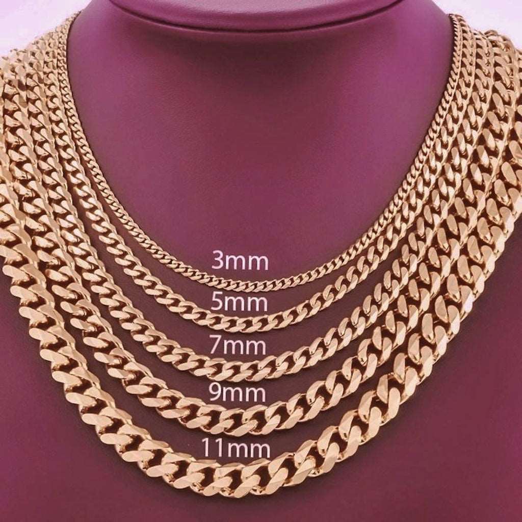 Necklaces 18K Gold Cuban Chain Necklace KHLOE JEWELS