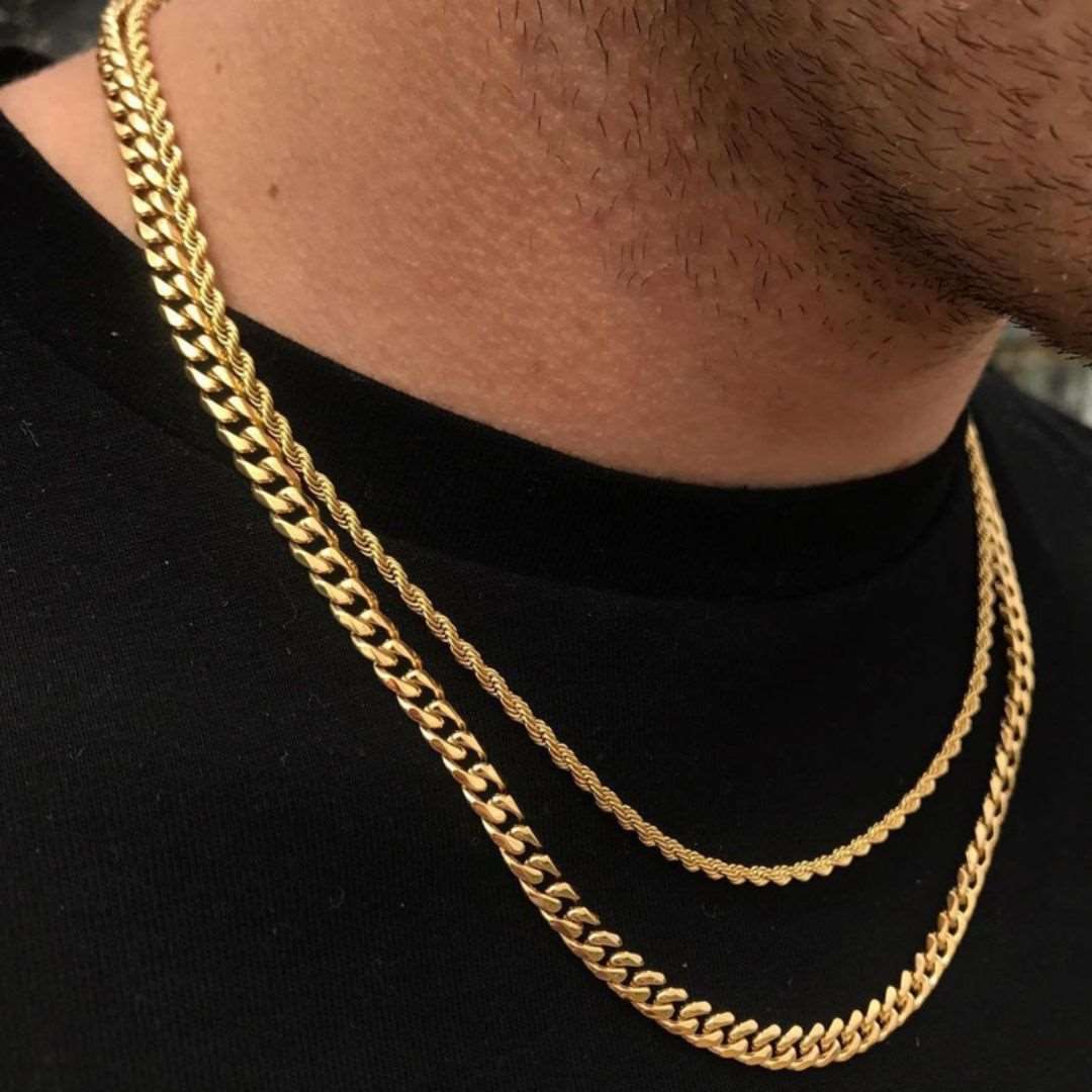 18K ゴールド キューバ チェーン ネックレス – KHLOE JEWELS