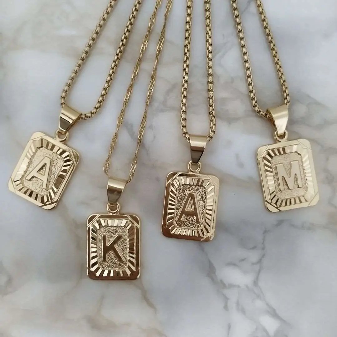 Necklaces 18K Gold Lux Initial Necklace KHLOE JEWELS