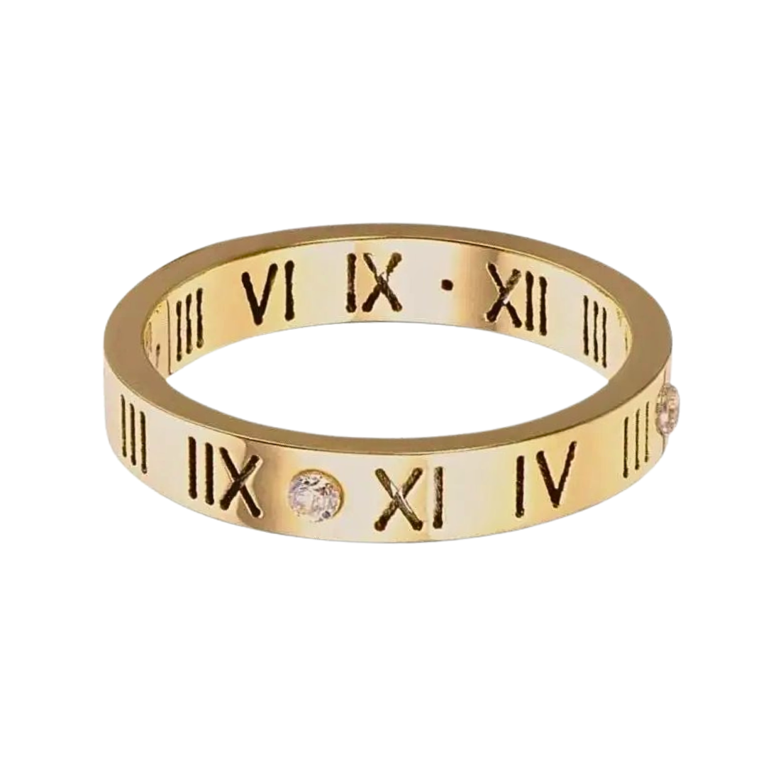 Roman Numerals CZ Ring