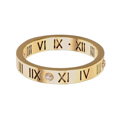 Roman Numerals CZ Ring