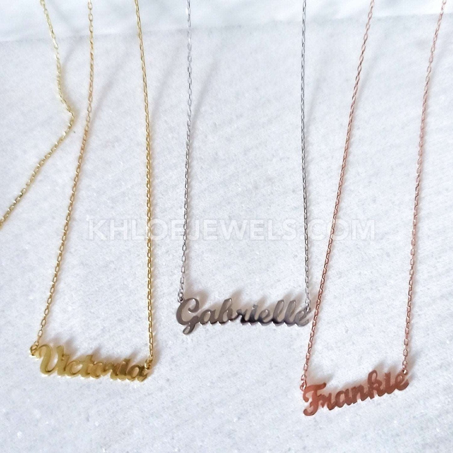 Necklaces Custom Name Necklace | Sterling Silver KHLOE JEWELS Custom Jewelry
