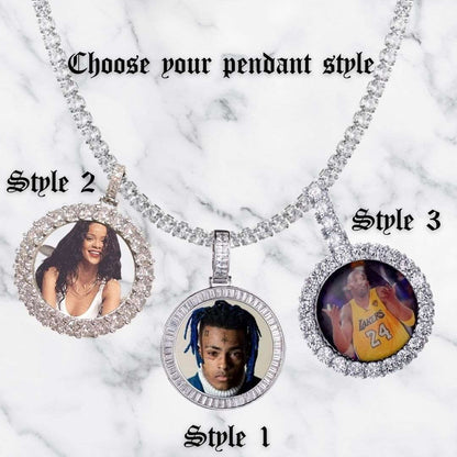 Necklaces Diamond Circle Pendant With Picture KHLOE JEWELS Custom Jewelry