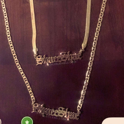 Necklaces Dior Link Custom Name Necklace KHLOE JEWELS Custom Jewelry