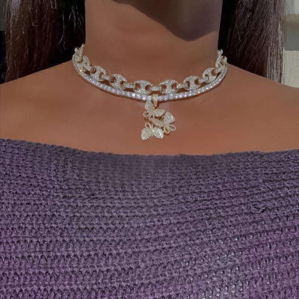 Necklaces Dubai CZ Gucci Link Chain KHLOE JEWELS