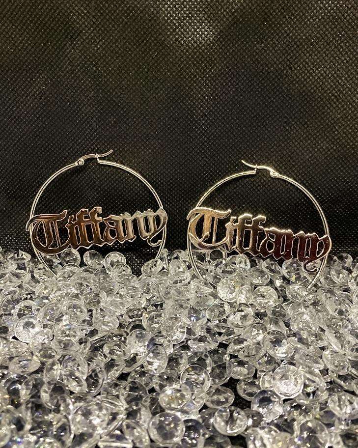 Earrings Gothic Custom Hoop Earrings KHLOE JEWELS Custom Jewelry