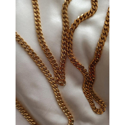 18K Gold Cuban Chain Necklace - KHLOE JEWELS