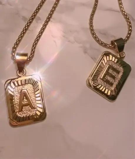 Necklaces 18K Gold Lux Initial Necklace KHLOE JEWELS