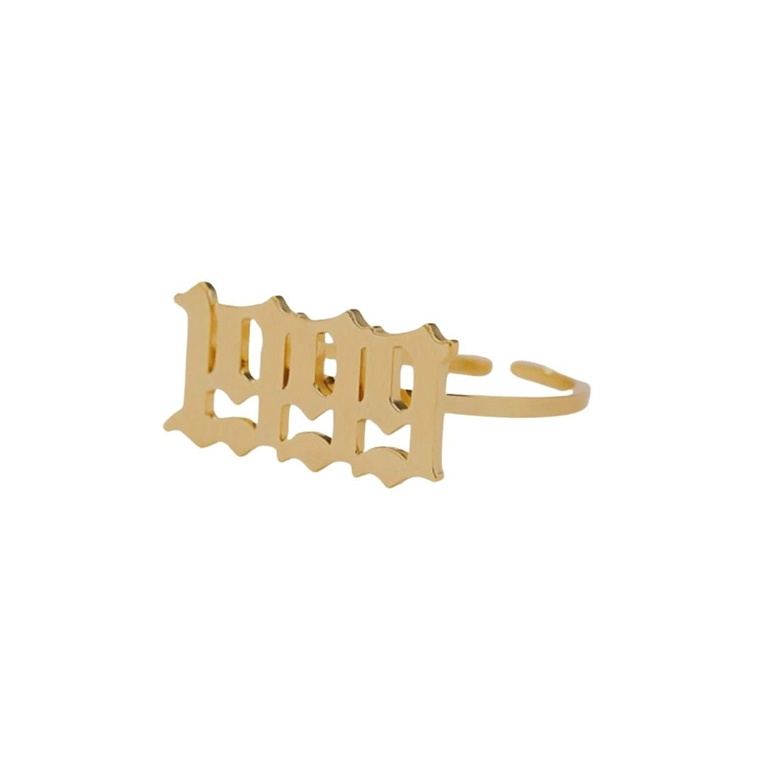Year Ring Ancient Goth Birth Year Ring (Dainty) – KHLOE JEWELS
