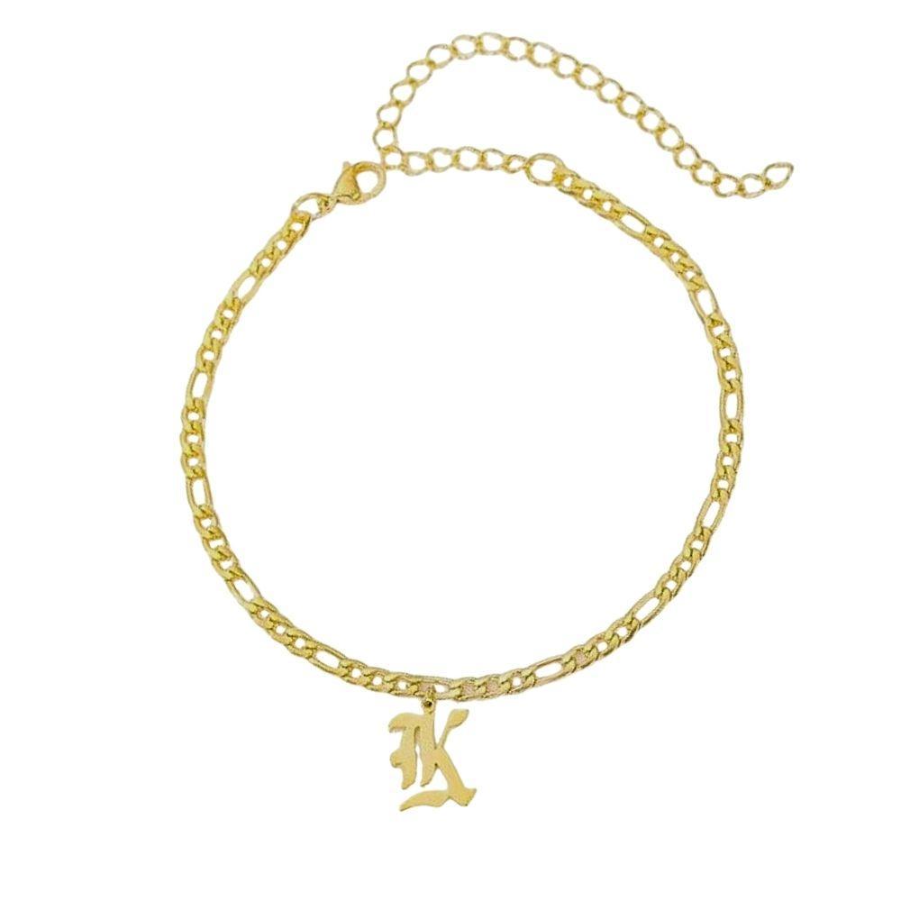Anklets Ancient Old English Initial Figaro Anklet KHLOE JEWELS