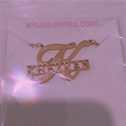 Necklaces Big Initial Custom Name Necklace KHLOE JEWELS Custom Jewelry