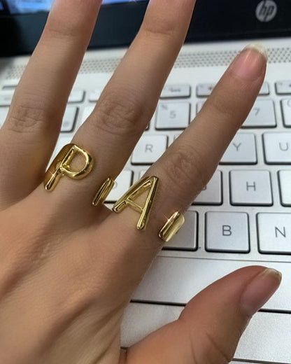 Rings Block Letter Ring KHLOE JEWELS