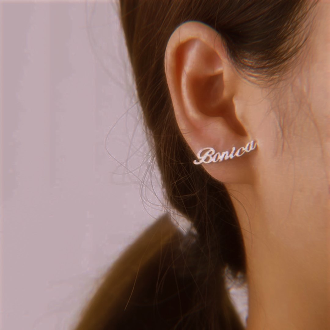 Name Earrings | Custom Made Jewelry in NYC – Cut + Clarity