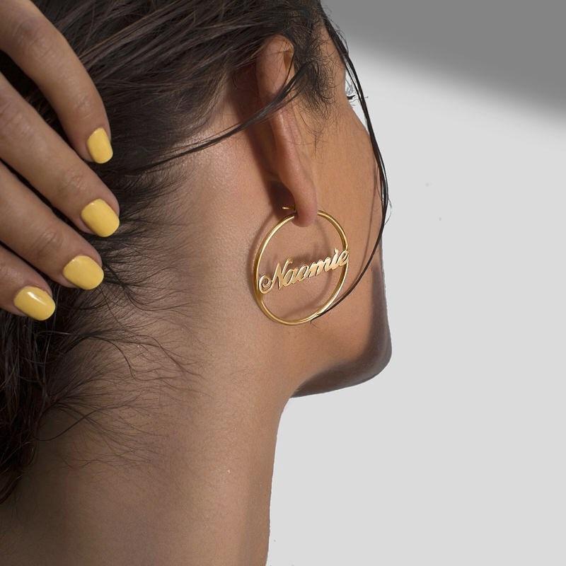 Earrings Customized Name Hoop Earrings KHLOE JEWELS Custom Jewelry